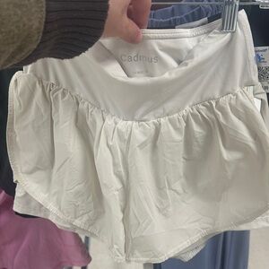 ADMU Women's Cream Athletic Shorts